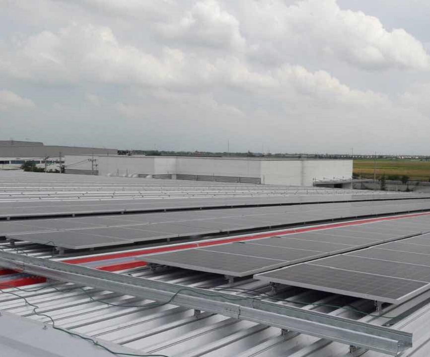 Giá đỡ PV mái thiếc 2,8MW